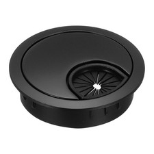 Desk Grommet 2 Inch Zinc Alloy Round Desk Hole Cover 49.5mm, Black