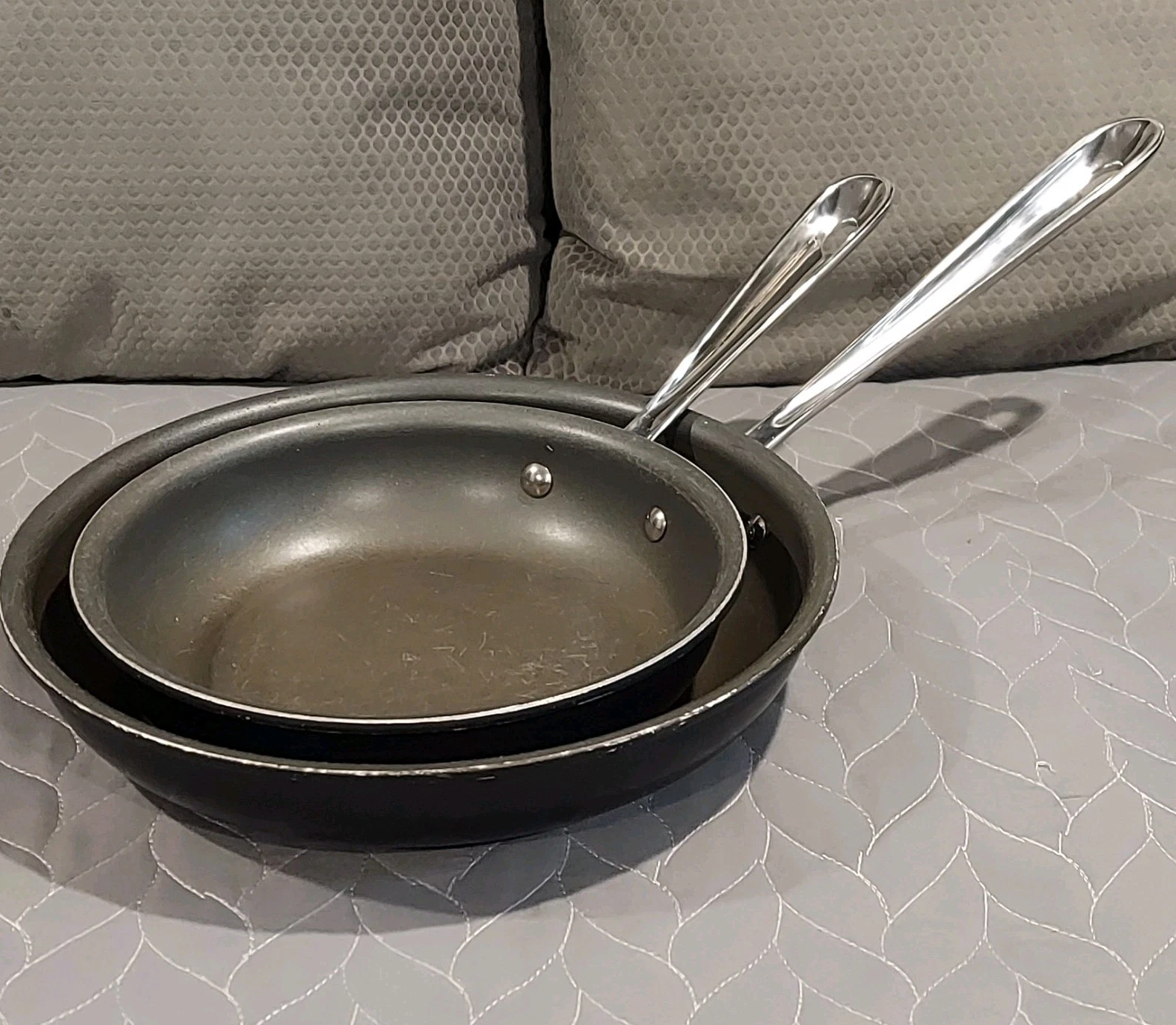 All-Clad 10” & 8” Anodized Stainless Steel Nonstick Fry Pan Skillets