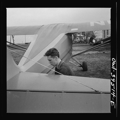 Frederick Maryland Walter Spangenberg 1943 tied down plane Stevens Airport