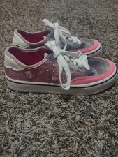 Steve Madden Girls Pink Silver Rhinestone Shoes Size 4