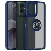 Avizar, HandyhüLle FüR Moto G55 Metallring, Video-Halterung, Nachtblau