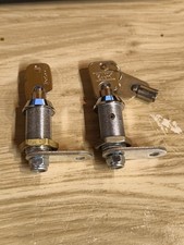 2 x Used Barrel Locks for Fruit Machines / Pool Tables / Arcades. 28mm Barrel
