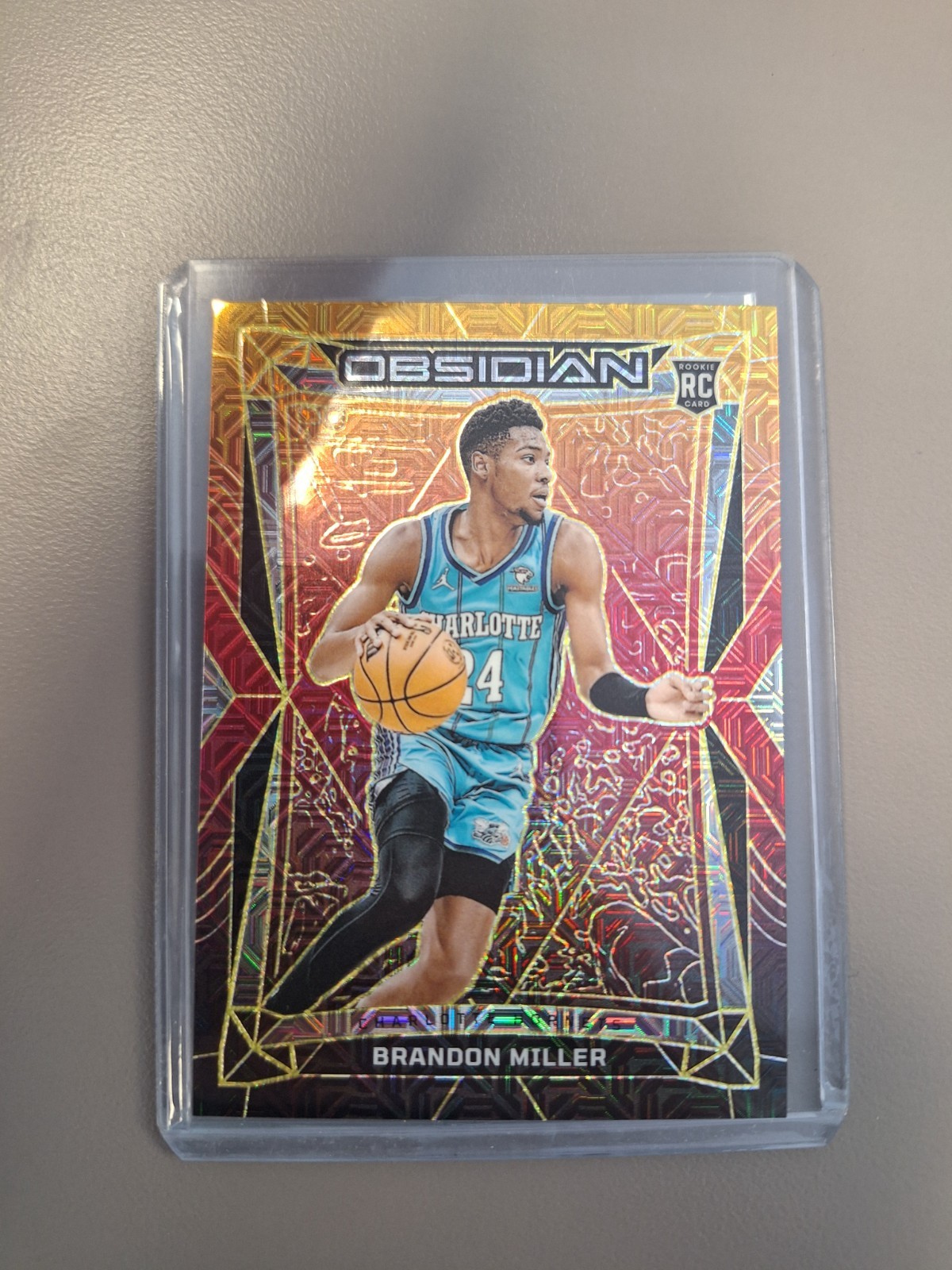 2023-24 Panini Obsidian Brandon Miller RC Molten Mojo /10 Rookie Hornets NICE
