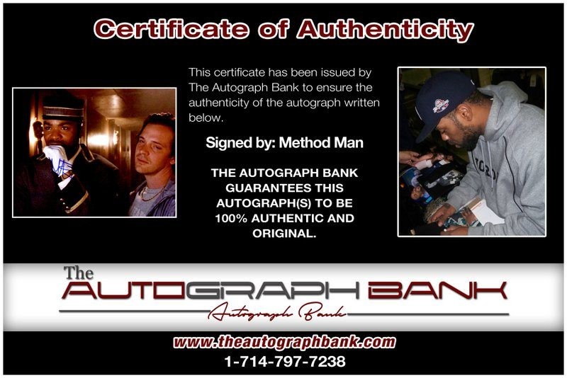 Method Man Wu Tang Clan authentic signed 10x15 photo W/ Certificate B1 ...