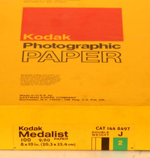 KODAK MEDALIST B&W PHOTO PAPER, D/W, J-2 Smooth Lustre 100-8x10 sheets, 09-80.