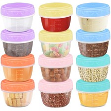 12 Pack Salad Dressing Container to Go, 2oz Condiment Containers with Lids, L...