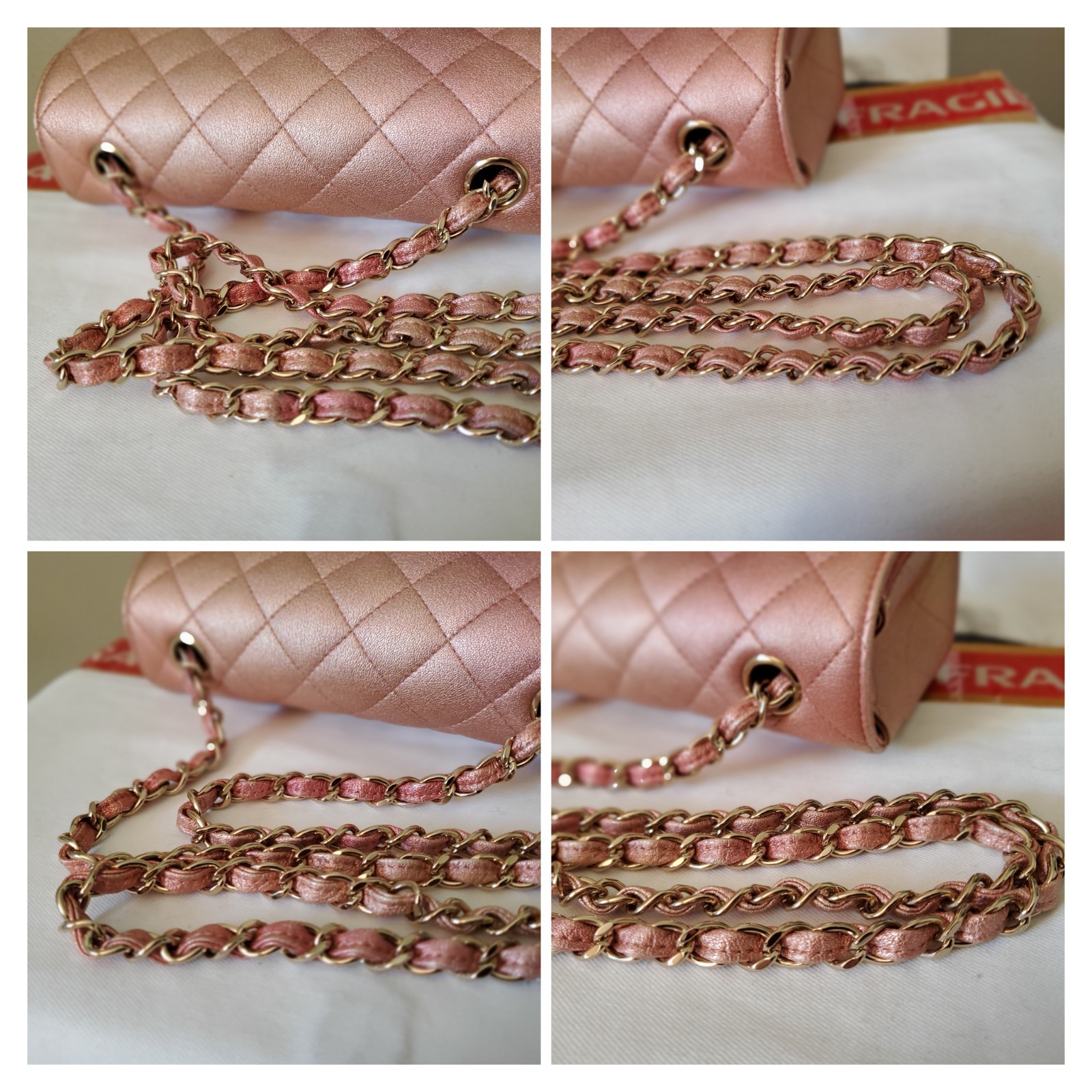 Chanel Classic mini Rectangular  Pink Ombre Gold … - image 6