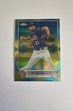 2022 Topps Chrome Sonic - Max Scherzer #66 Blue & Yellow Sonic Pulse /75
