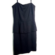 Bailey 44 by Anthropologie Black Dress Sz S, Peplum Waist Lined New Unworn