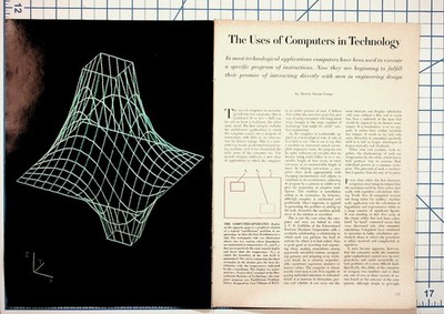 1966 Scientific American Article Early Computer Graphics CAD MIT Sketchpad IBM