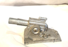 BARCLAY MANOIL VINTAGE 1930s LEAD SLUSH MOLD TOY SPRING ACTION ARTILLERY CANNON