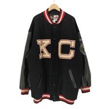 USED Headgear Classics 90s-00s American Football Leather Stadium Jacket XXXL Bl