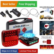 Magnetic, Upgrade Rechargeable Wireless Trailer Tow Lights LED Kit, Waterpro...