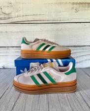 Adidas Gazelle Bold Women's UK 5 Platform Trainer -Baby Pink/Green/Gum-Authentic