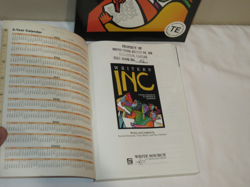 Lot Writer INC Student Handbook & Sourcebook 1995 & 1996 Paperback-Write Source - Imagen 2 de 2
