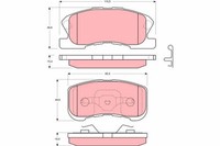 TRW Bremsbelagsatz Scheibenbremse GDB3220 FüR Daihatsu Move M2 YRV Sirion M1 4WD