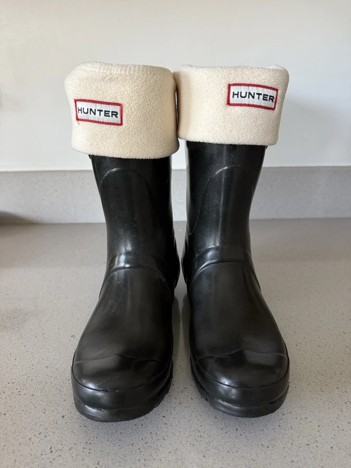 Охотничьи ботинки с вкладышами оригинальный глянцевый короткий черный размер США 6 Великобритания 5 ЕС 38 бывшие в употреблении - Изображение 3 из 4