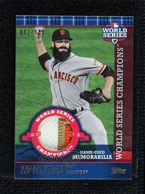 2013 Topps World Series Champions Relics 63/100 Brian Wilson #WCR-BW 0b0