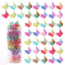 Rosvia 54 Tiny Butterfly Hair Clips,Gradient Color Fairy Hair Claw Clip for