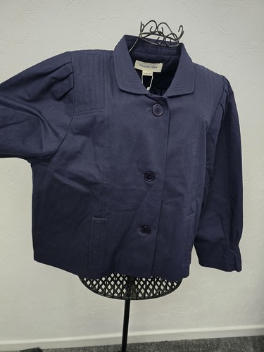 Tallulah And Hope Button Up Blue Jacket UK 8 Fits 10 12 Pit 19.6inches RRP £240 - Picture 10 of 14