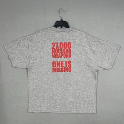 Vintage Sum of All Fears Shirt Mens XL Gray Movie Promo Thriller Graphic Tee Y2K