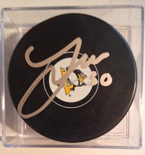 Joel Blomqvist Pittsburgh Penguins Signed Puck