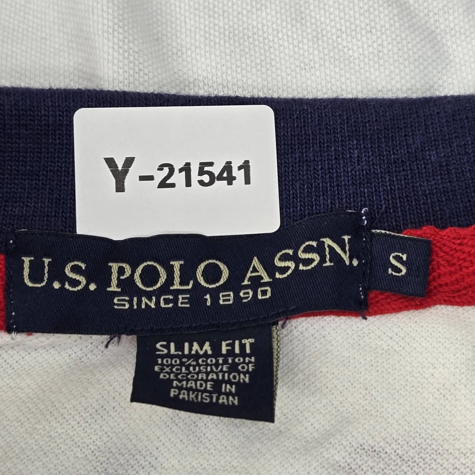 U.S. Polo Assn. Polo Hombre S Azul Marino Poni Bordado Bloque de Color Bandera USPA Foto 2 de 4