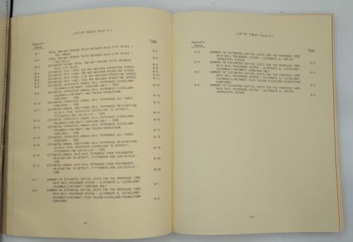 OHIO High Speed Intercity Rail Passenger Plan 1977 Phase 1 Comprehensive Report - Picture 8 of 15