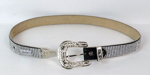 BLING GÜRTEL LEDER BHW 1087 KRISTALL STRASS MEDIUM VINTAGE 31 3/4" bis 35 3/4 - Bild 11 von 11