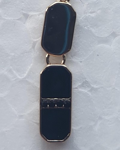 Joyería - Pendiente colgante DKNY con circonita negra - Latón chapado en oro - Imagen 6 de 15