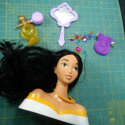 Vintage Disney Princess Jasmine Aladdin hair styling head Style Me