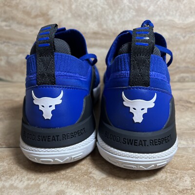 Under Armour Project Rock 4 Sneakers Blue Black White Mens  display picture 1