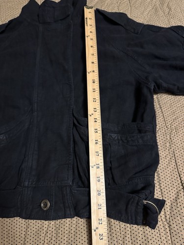 Chaqueta de moto Free People XS para mujer mezcla de lino negra pesada grunge gótica - Imagen 22 de 22
