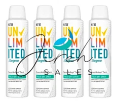 DEGREE UNLIMITED FRESH DRY SPRAY ANTIPERSPIRANT DEODORANT EXP 4 Pack