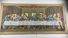 Gobelin Needlepoint Tapestry Canvas Last Supper Christ 45in X 20in Rome 10 Count