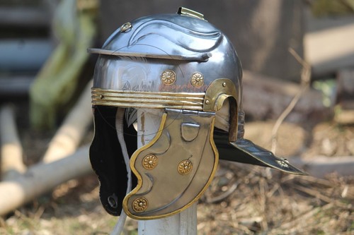Römerhelm Imperial Gallic -G- Weisenau, 1,2 mm Stahl / Handarbeit - Bild 3 von 7
