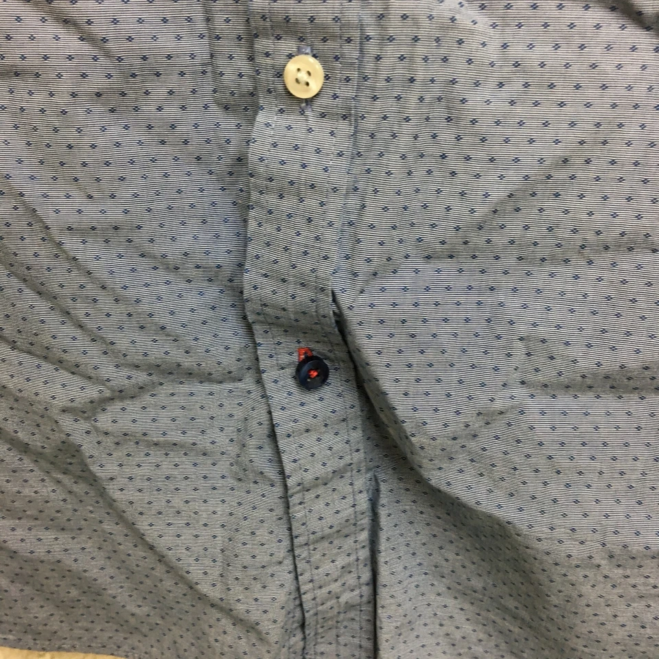 Tommy Hilfiger Button Down Shirt 18 Dress Blue Slim Fit Non Iron Long Sleeve Men - Image 3 of 4