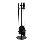 Uniflame 4 Piece Black Wrought Iron Fireset - F-1048