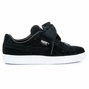 puma suede heart negro