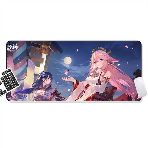 Genshin Impact Yae Miko Baal Raiden Mouse Pad Profession PC game Large Mat - Picture 10 of 10