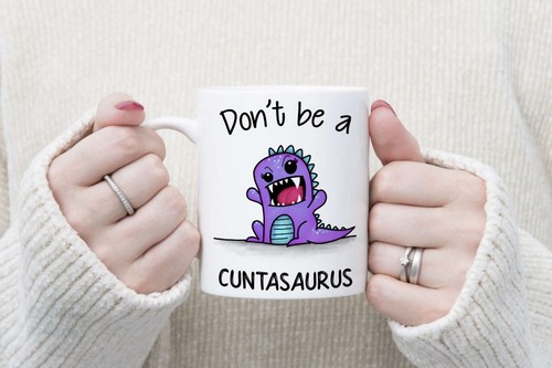 Novelty Dinosaur Mug Gift - Funny naughty coffee mug - Inappropriate Gift - 第 1/2 張圖片