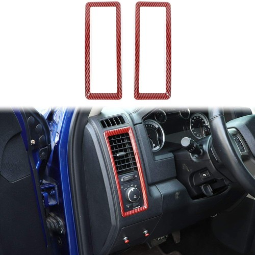 7pcs Interior Set Center Console Cover Trim Kit for RAM 1500 2012-17 Red Carbon - Picture 6 of 11