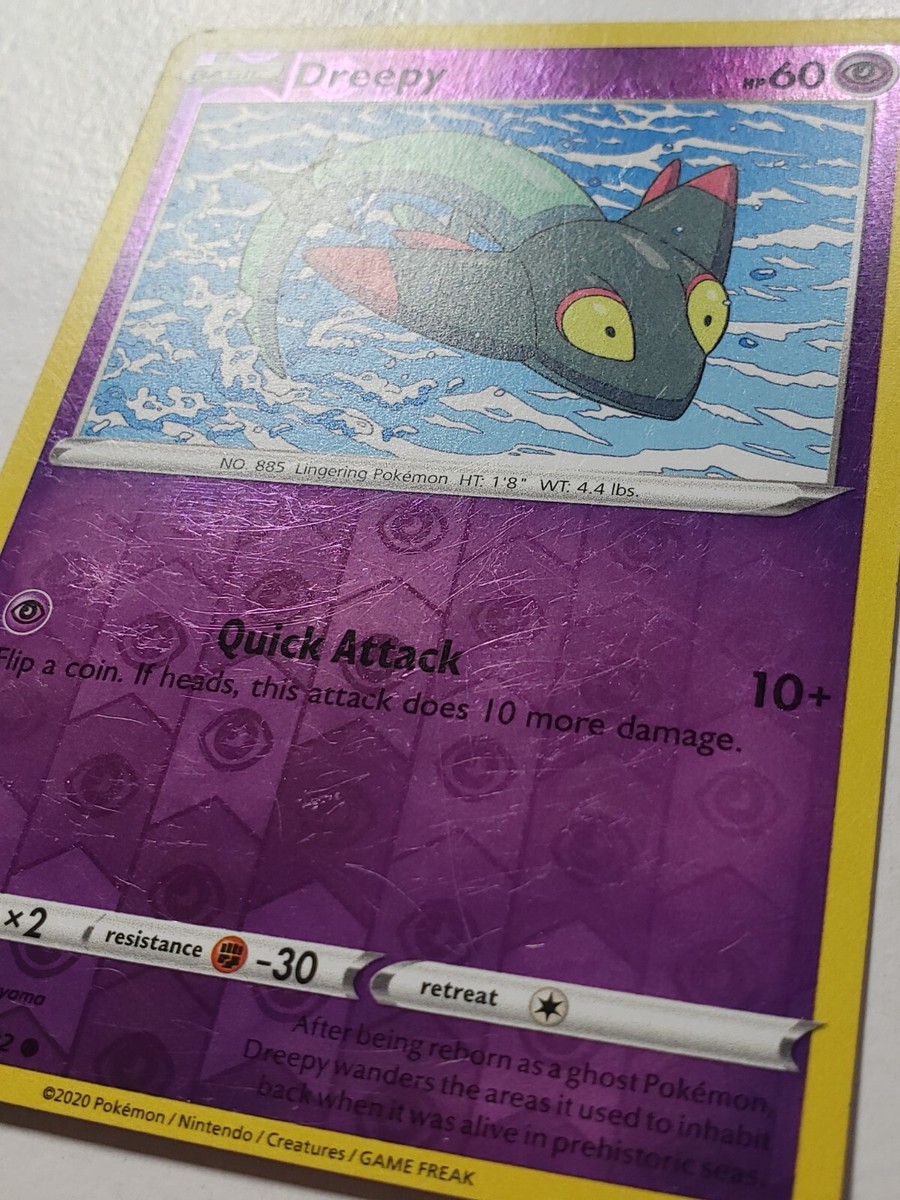 REVERSE HOLO Dreepy 089/192 LP - Rebel Clash Pokemon Card - Akira