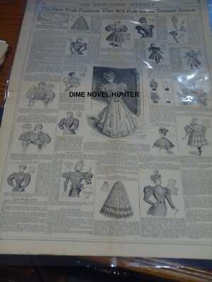 NEW YORK WEEKLY BERTHA M CLAY A BROKEN VOW 05-29-1897  FASHION PAGE STORY PAPER