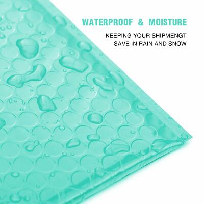 25 Teal Poly Bubble Padded Envelopes – Self-Sealing Mailers 6x10 (Inner 6x9) – ProLine
