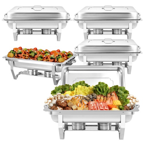 Chafing Dish Buffet Set 8 QT Stainless Steel Chafer for Catering with Full Pan - Bild 14 von 19
