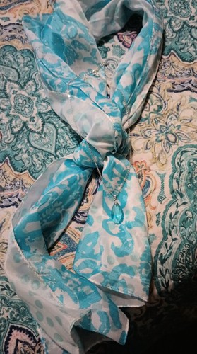 Polyester Scarf And Necklace Set