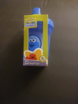 Sesame Street Beginnings cookie monster blue Sippy Cups 8oz Spill Proof BPA  FREE - Main Image