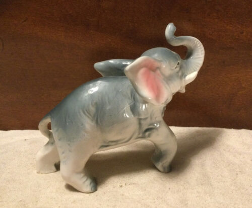 Vintage Mid Century Modern 6.5” Ceramic Elephant Figurine-Made In 