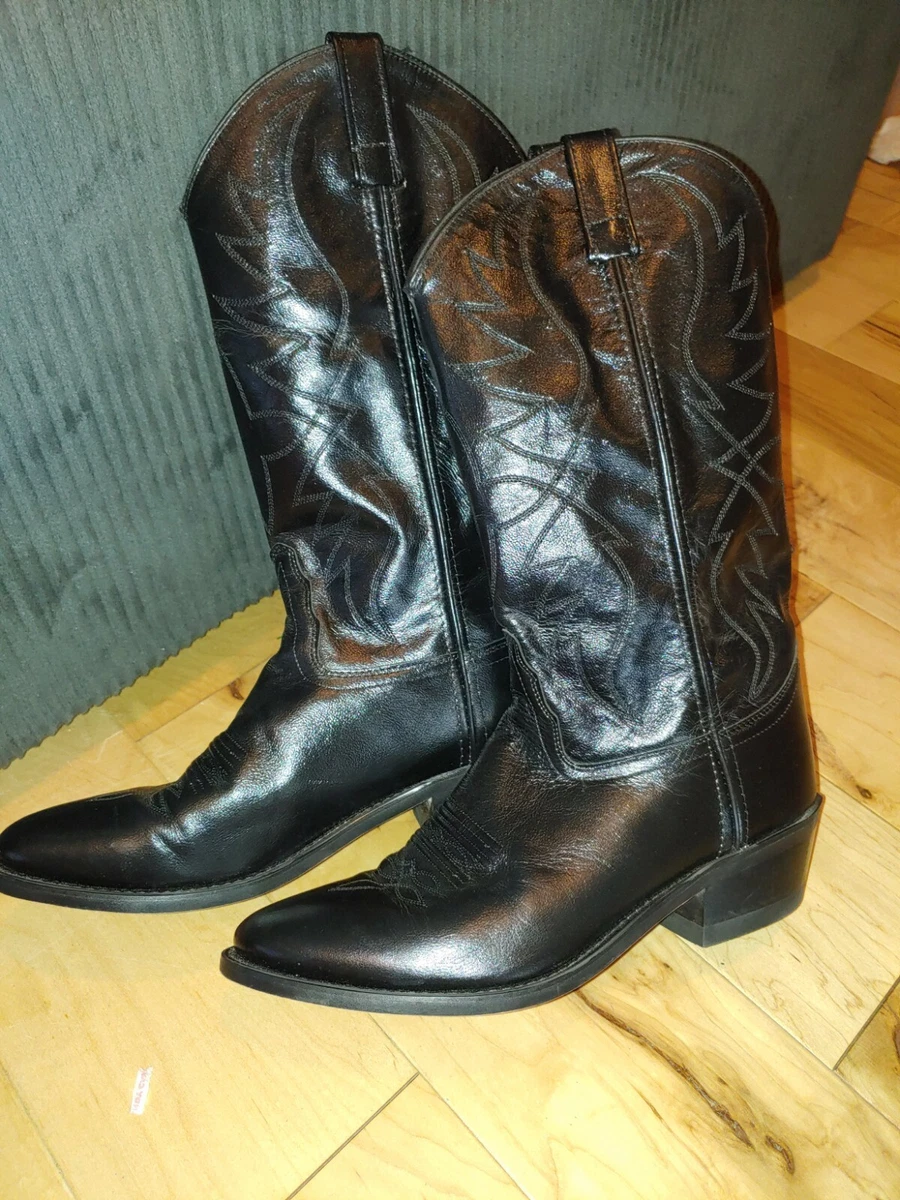Old west smooth leather cowboy boots discount